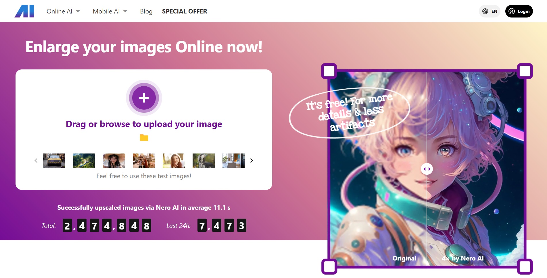 Nero Image Upscaler