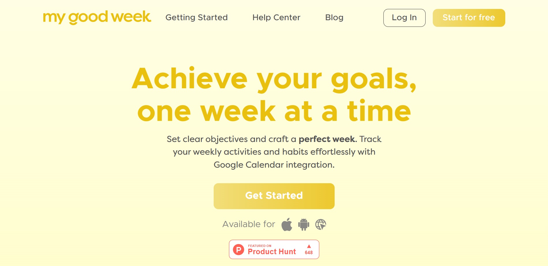 My Good Week logo