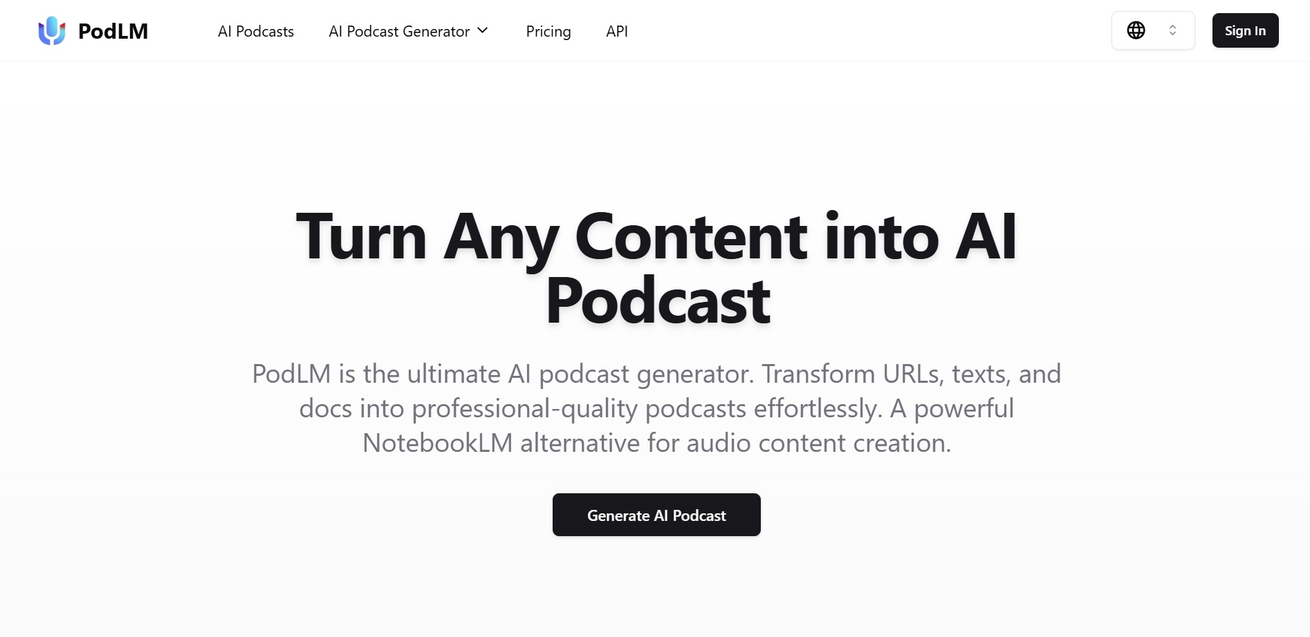 PodLM logo
