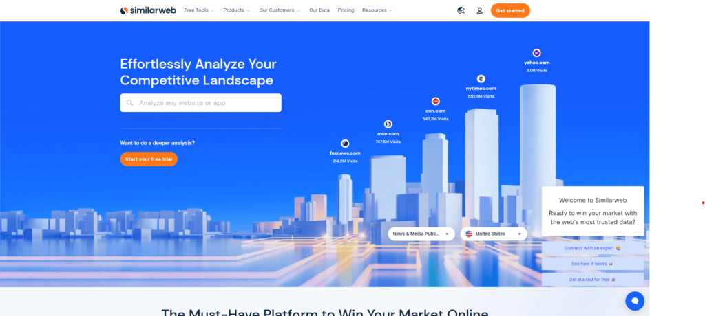 Similarweb homepage