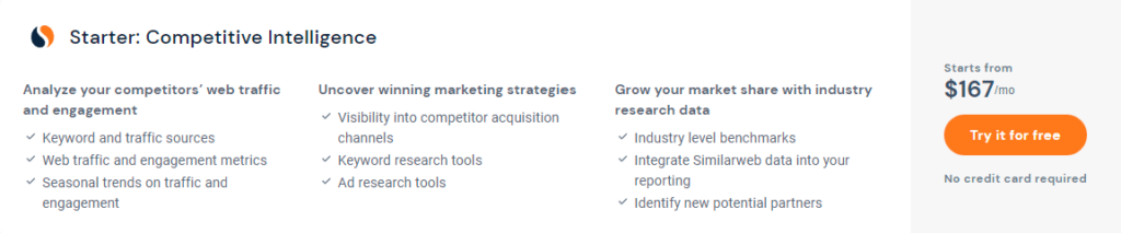 Similarweb pricing