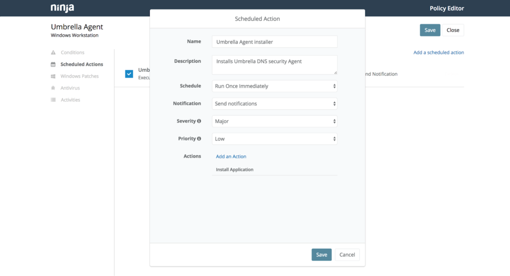 Scheduling Actions