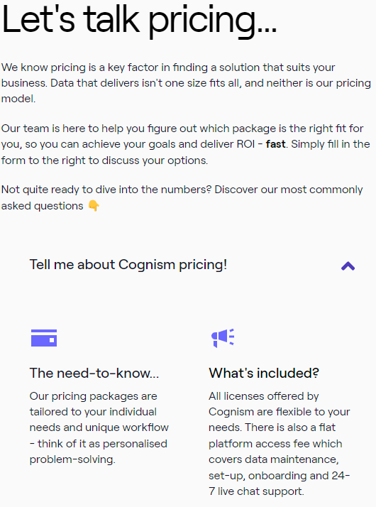 Cognism pricing