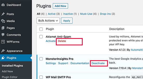installing WordPress Plugins