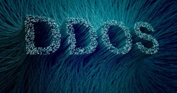 a close up of the word DDOS