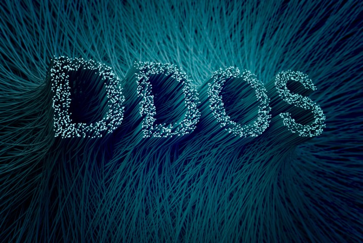 a close up of the word DDOS