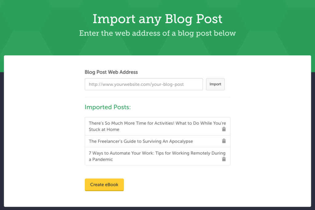 Import a blog post