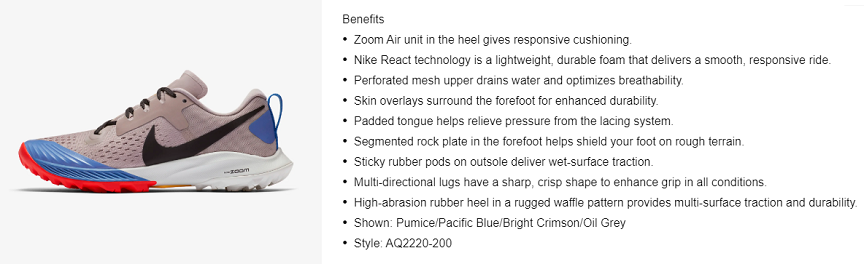 Nike product description