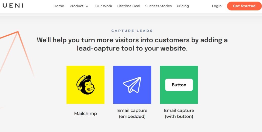 UENI lead capture tools