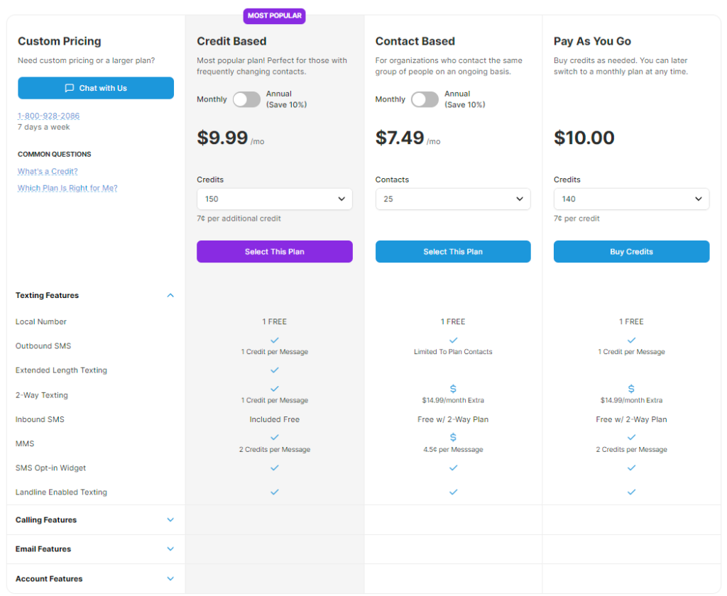 DialMyCalls pricing